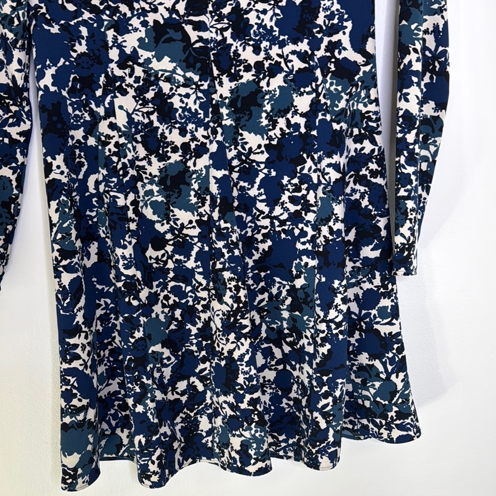 Simply Vera Vera Wang Blue Long Sleeve Sheath Dress - Picture 4 of 8
